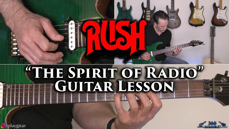 Rush - The Spirit of Radio guitar lesson