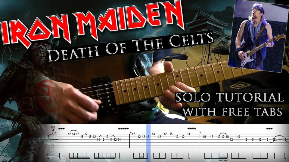 Iron Maiden - Death Of The Celts Adrian Smith's guitar tab