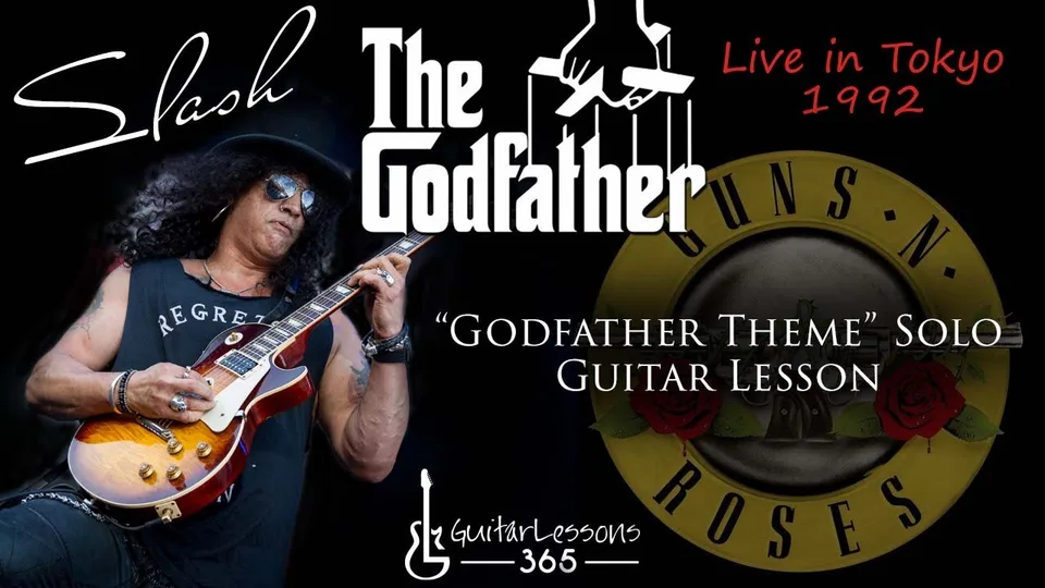 Slash - Godfather Theme Solo - Guns N' Roses Live in Tokyo 1992 guitar lesson