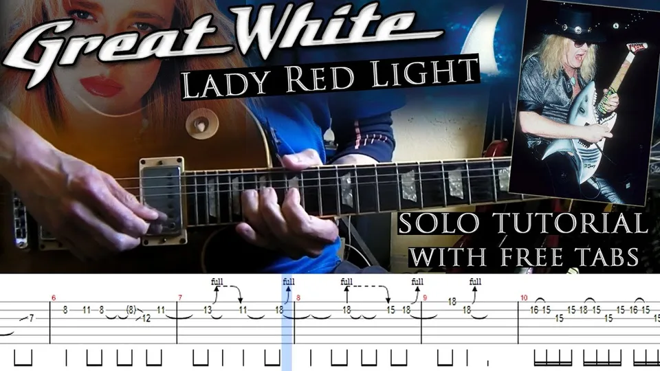 Great White - Lady Red Light guitar tab