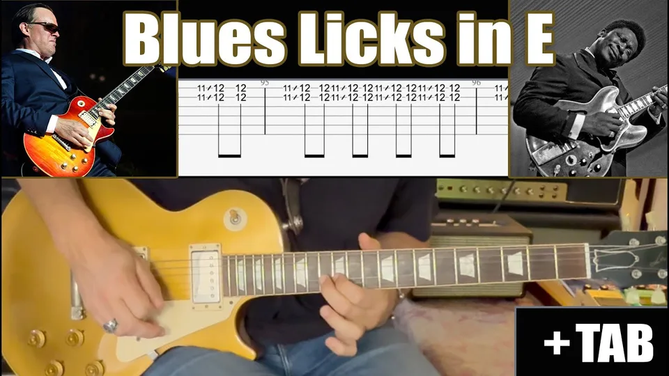 Blues Licks in E Pentatonic - Major & Minor guitar tab