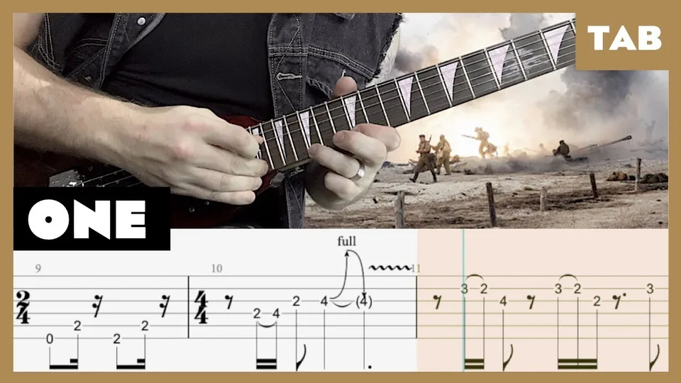 Metallica - One guitar tab