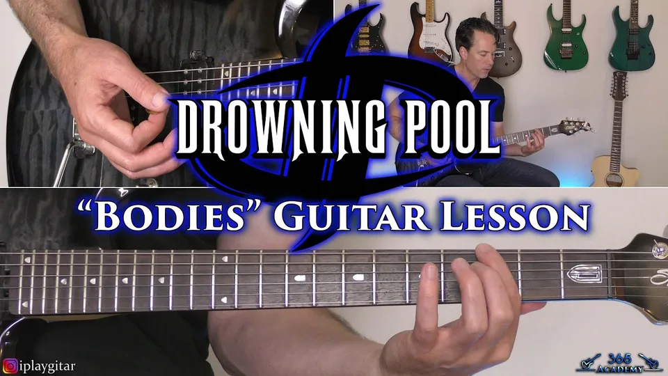 Drowning Pool - Bodies guitar lesson