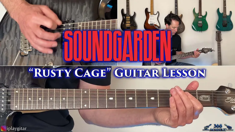 Soundgarden - Rusty Cage guitar lesson