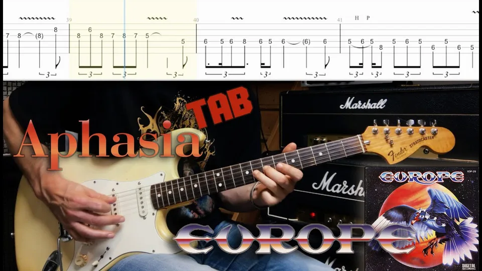 Europe - Aphasia guitar tab
