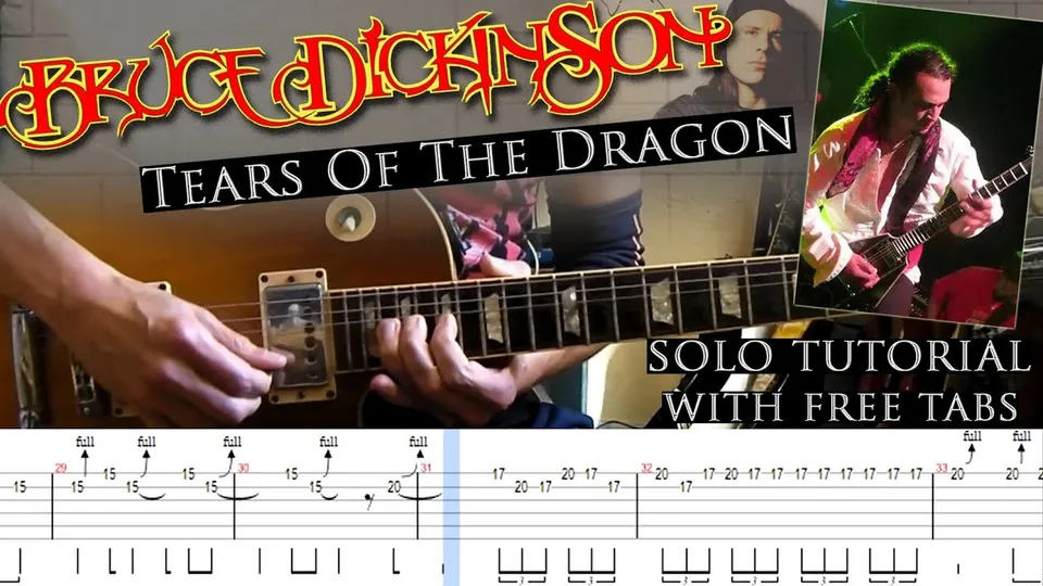 Bruce Dickinson - Tears Of The Dragon guitar tab