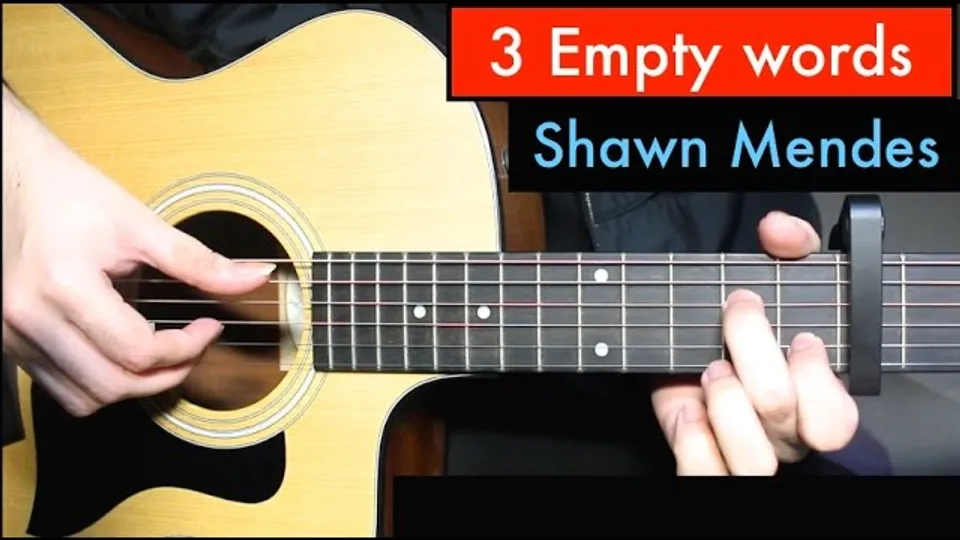 Shawn Mendes - Three Empty Words guitar lesson