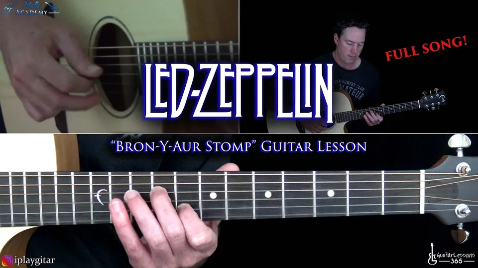 Led Zeppelin - Bron-Y-Aur Stomp guitar lesson
