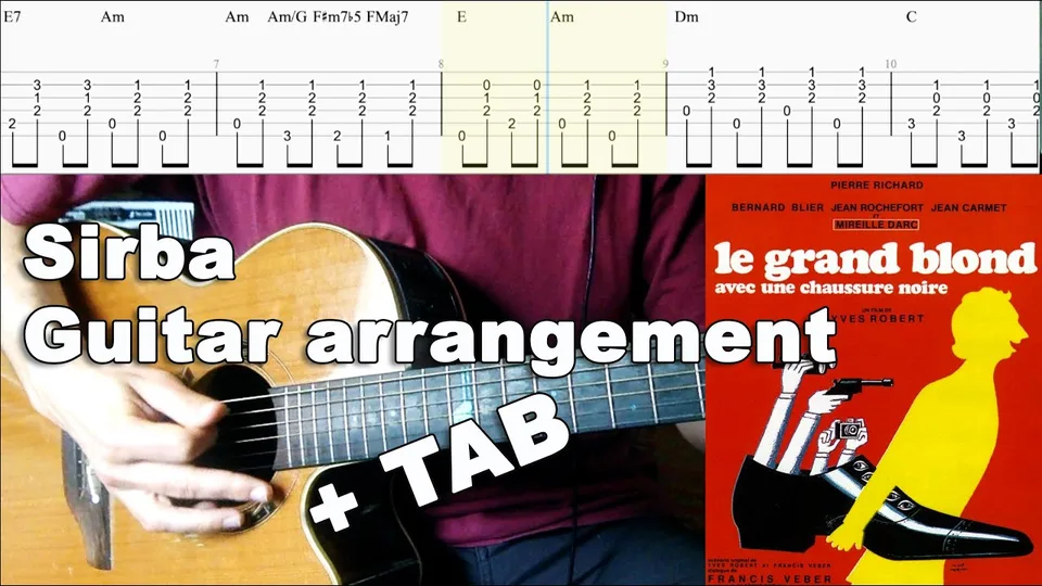 Vladimir Cosma - Sirba (Le Grand Blond) guitar tab