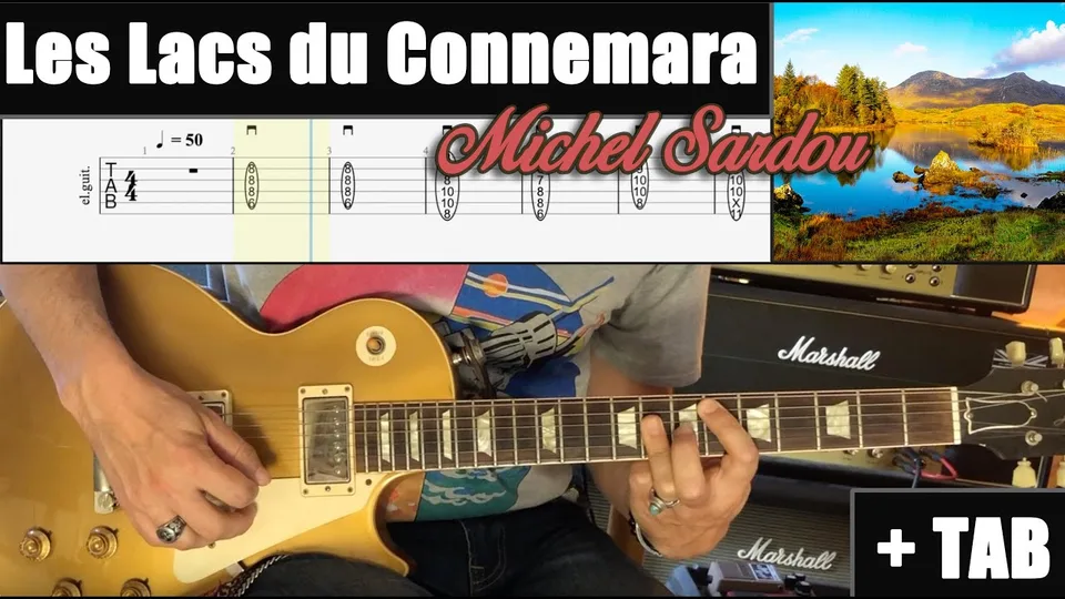 Michel Sardou - Les Lacs du Connemara guitar tab