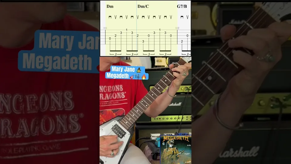 Megadeth - Mary Jane guitar tab