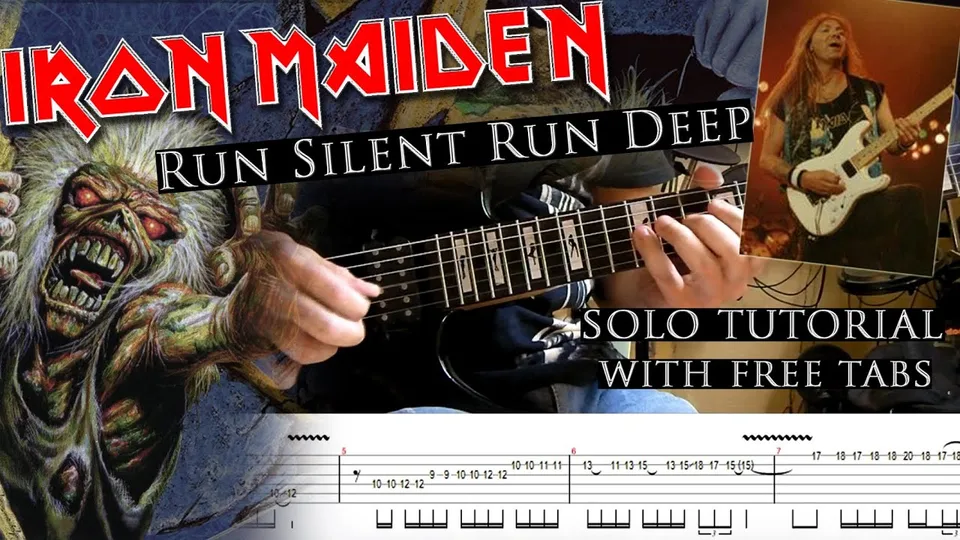 Iron Maiden - Run Silent Run Deep Dave Murray's guitar tab