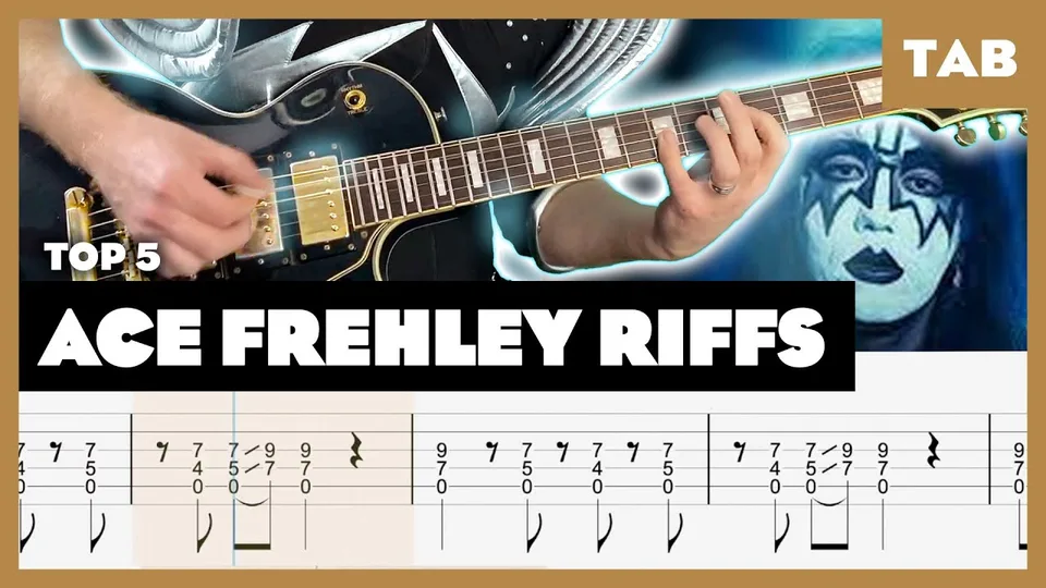 Kiss - Top 5 Ace Frehley Riffs guitar tab
