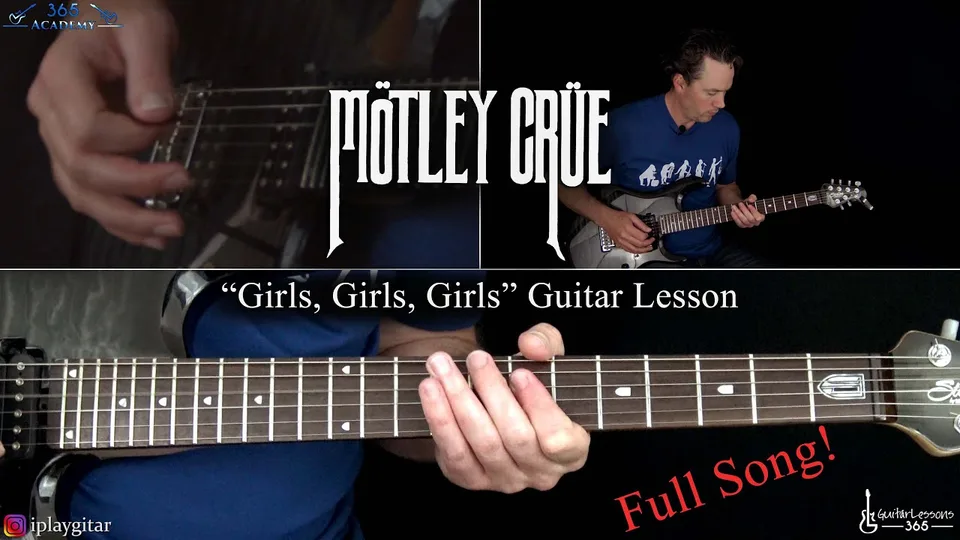 Motley Crue - Girls, Girls, Girls guitar lesson