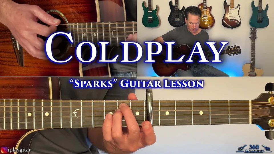 Coldplay - Sparks guitar lesson