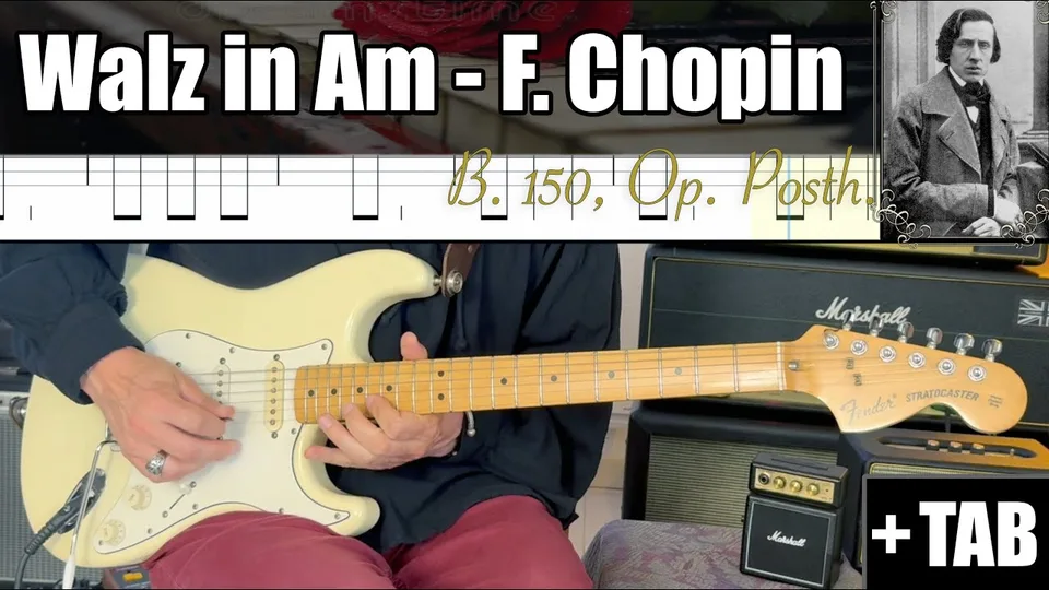 Frederic Chopin - Waltz in A Minor guitar tab