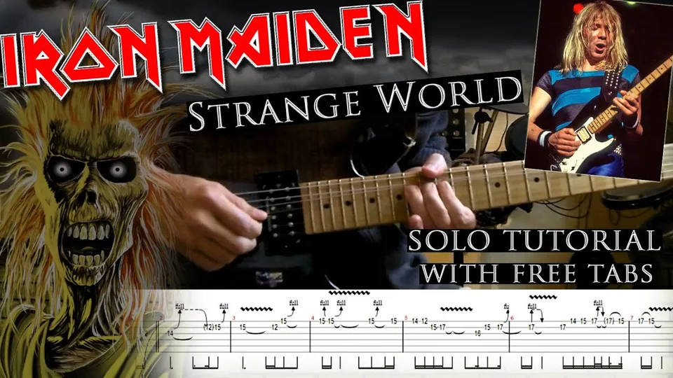 Iron Maiden - Strange World Dave Murray's guitar tab