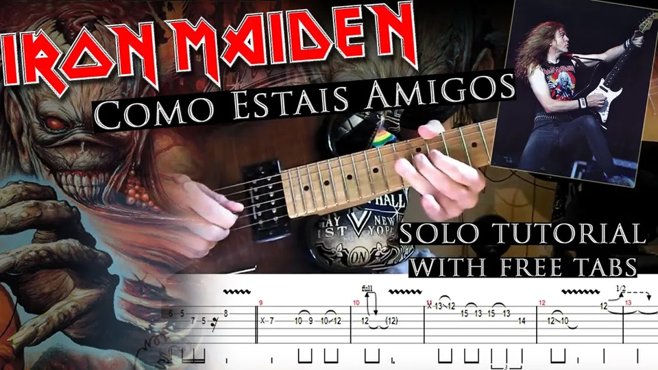 Iron Maiden - Como Estais Amigos Janick Gers's guitar tab