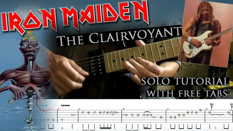Iron Maiden - The Clairvoyant Dave Murray's guitar tab