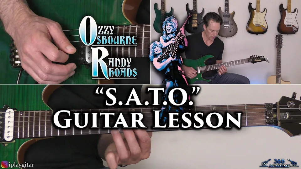 Ozzy Osbourne - S.A.T.O. - Randy Rhoads guitar lesson