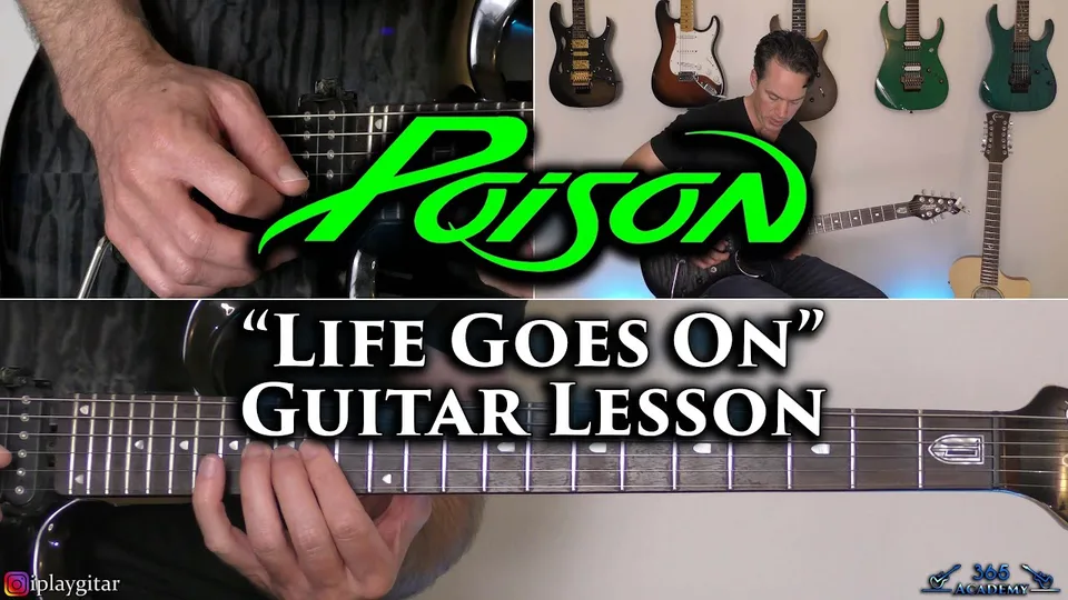Poison - Life Goes On guitar lesson