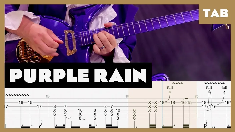 Prince - Purple Rain guitar tab