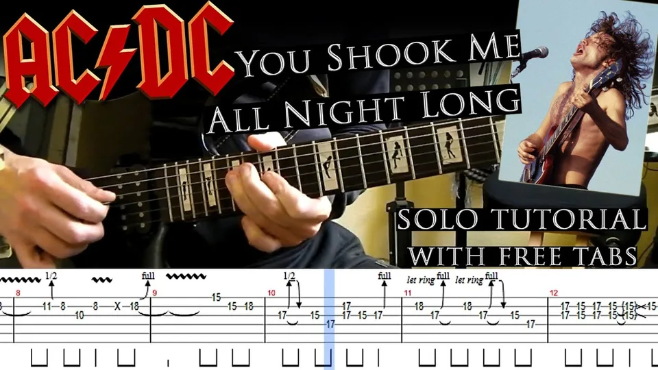 AC/DC - You Shook Me Night Long guitar tab