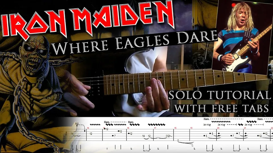 Iron Maiden - Where Eagles Dare Dave Murray's guitar tab