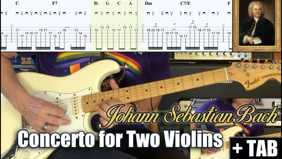 J.S. Bach - Double Concerto for Two Violins BWV 1043 guitar tab