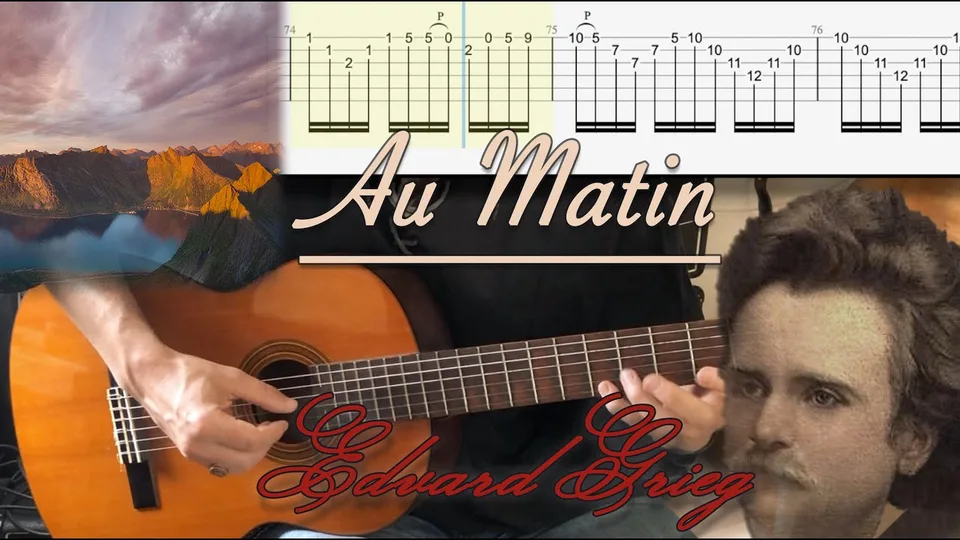 Edvard Grieg - Au Matin / Morning Mood guitar tab