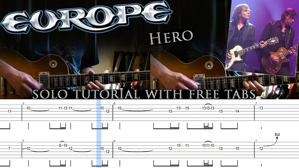 Europe - Hero guitar tab
