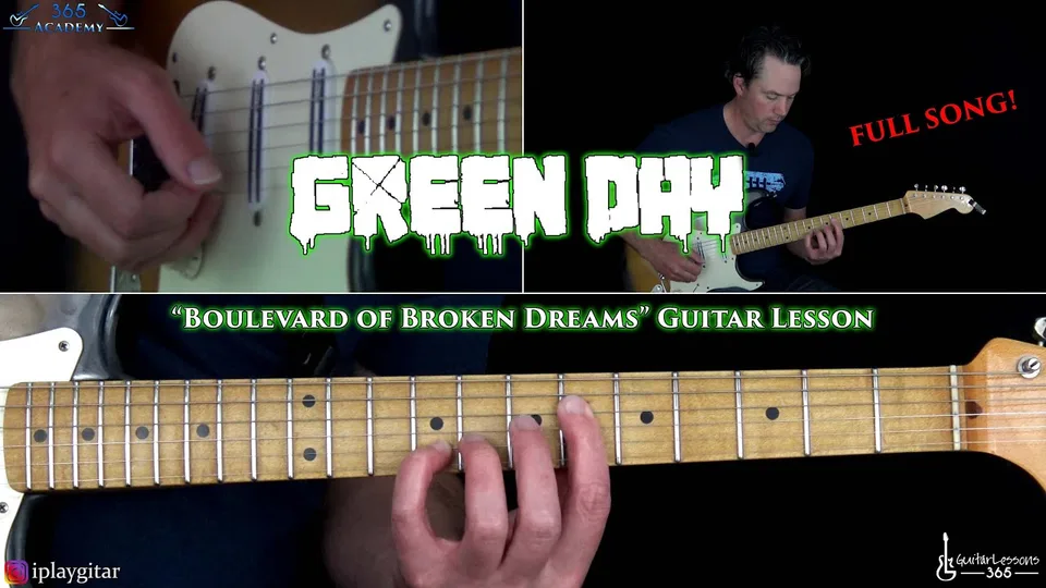 Green Day - Boulevard of Broken Dreams guitar lesson