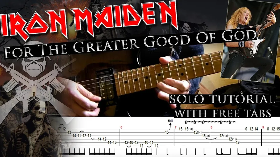Iron Maiden - For The Greater Good Of God Janick Gers's guitar tab
