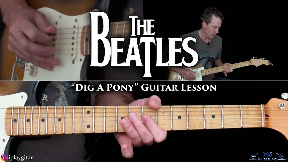 The Beatles - Dig A Pony guitar lesson