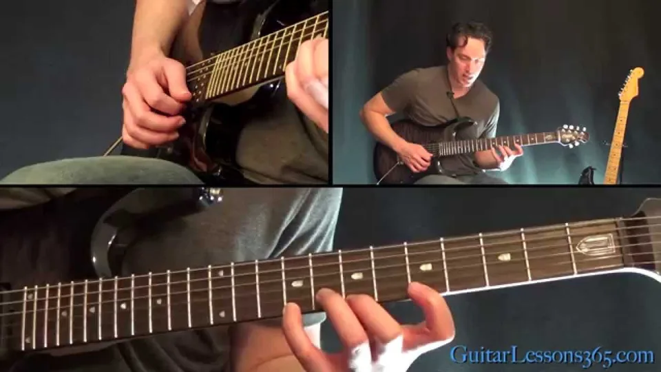 Metallica - One - Main Solo & Harmony Solo guitar lesson