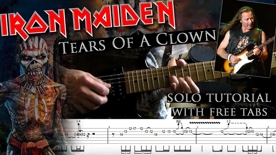 Iron Maiden - Tears Of A Clown Dave Murray's guitar tab