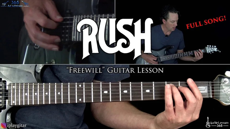 Rush - Freewill guitar lesson