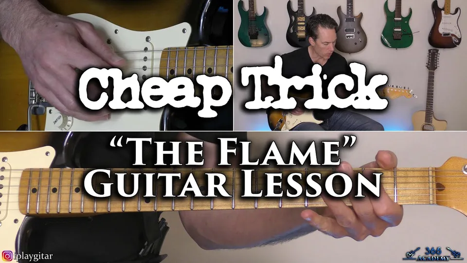 Cheap Trick - The Flame guitar lesson