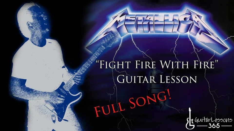 Metallica - Fight Fire With Fire guitar lesson