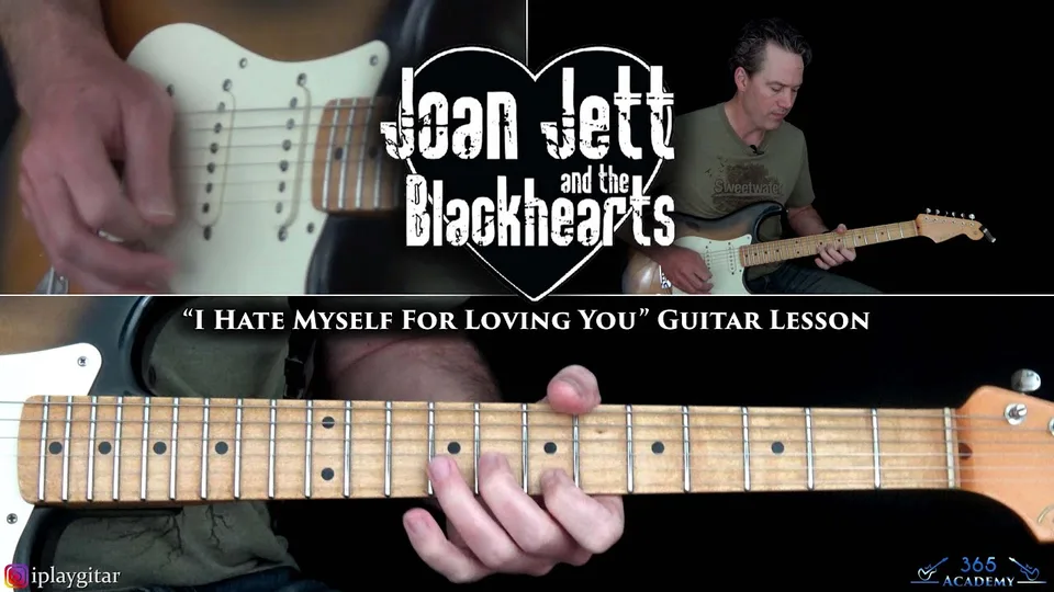 Joan Jett - I Hate Myself for Loving You guitar lesson