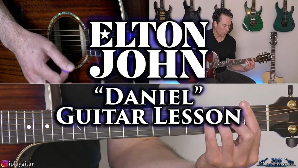 Elton John - Daniel guitar lesson