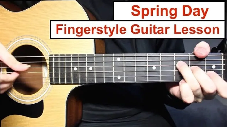 BTS - Spring Day guitar lesson