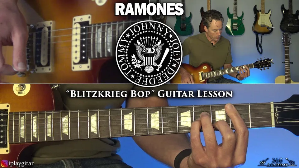 Ramones - Blitzkrieg Bop guitar lesson