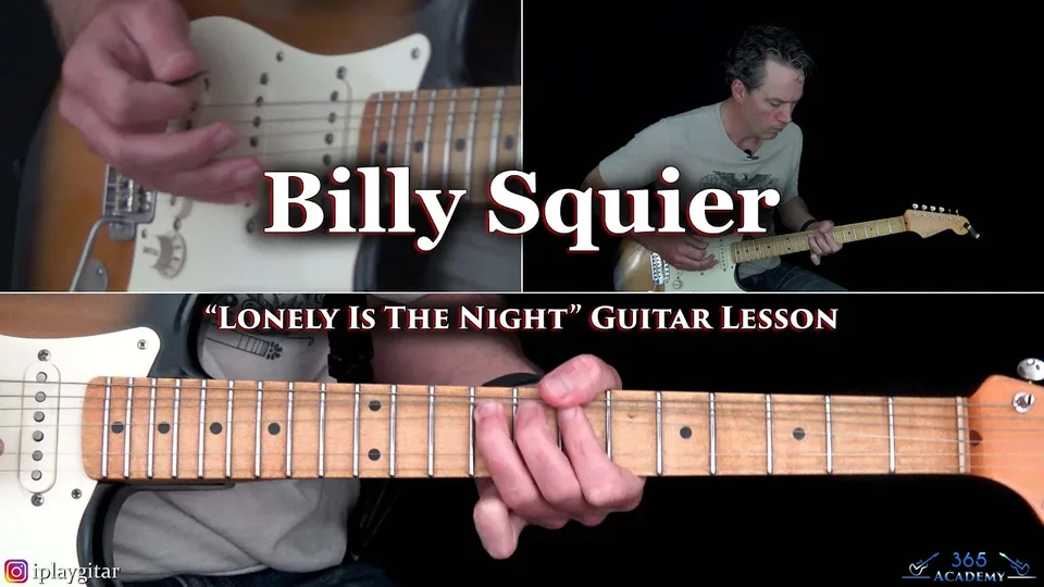 Billy Squier - Lonely Is The Night guitar lesson
