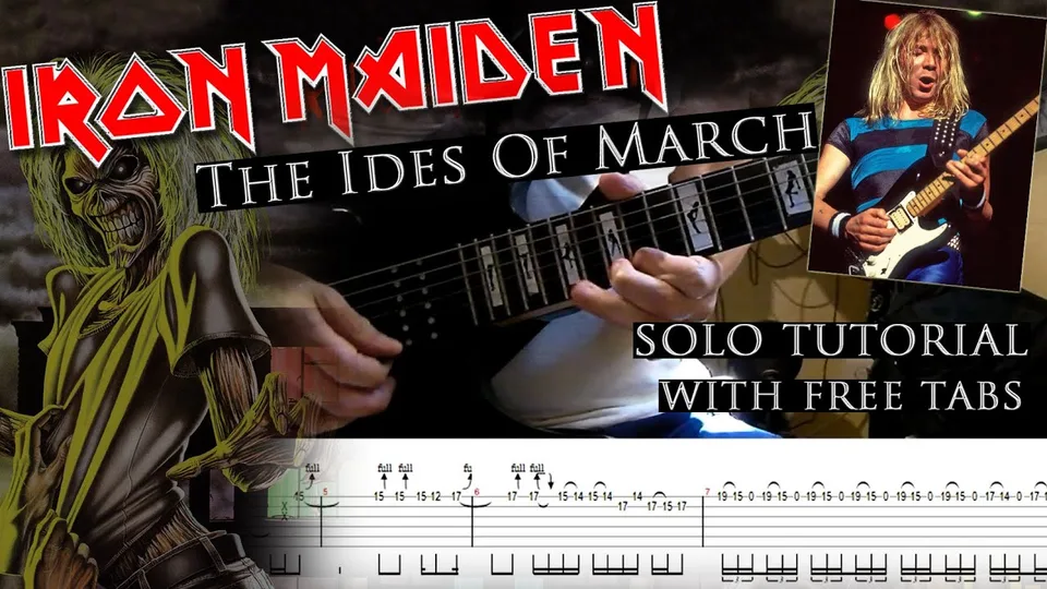 Iron Maiden - The Ides Of March Dave Murray's guitar tab