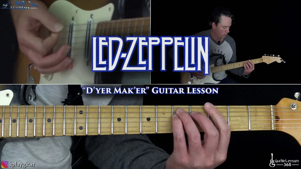 Led Zeppelin - D'yer Mak'er guitar lesson