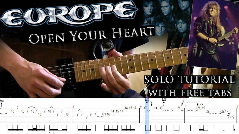 Europe - Open Your Heart guitar tab