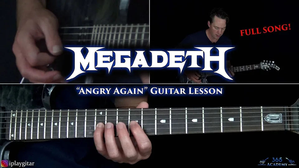 Megadeth - Angry Again guitar lesson