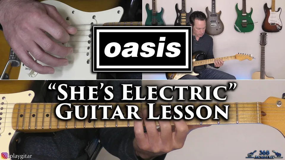 Oasis - She's Electric guitar lesson