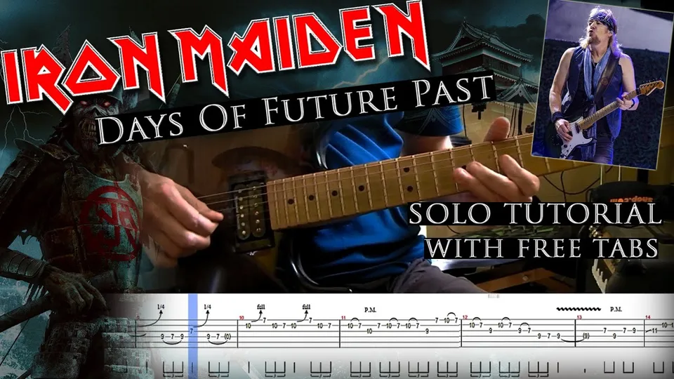 Iron Maiden - Days Of Future Past Adrian Smith's guitar tab
